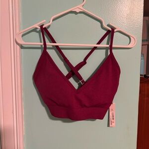 Buffbunny Plunge Seamless Sports Bra- Empire Rose